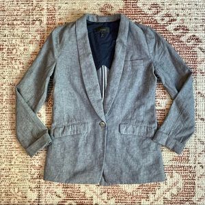 J.Crew Chambray Linen Blazer, size 4T, EUC